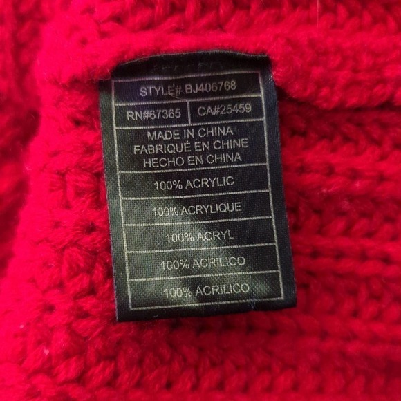 BB Dakota Love Actually Red Cowl Neck Knit Sweater Woman's Size Large Chunky - Picture 10 of 15